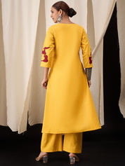 Pure Cotton Flex Patch Work Kurta Set – Sunshine Vibes
