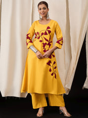Pure Cotton Flex Patch Work Kurta Set – Sunshine Vibes