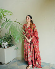 Pure Cotton Printed Kurta Set with Mul Cotton Dupatta