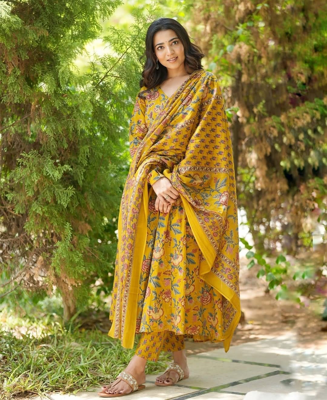 Pure Cotton Printed Kurta Set with Mul Cotton Dupatta