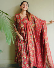 Pure Cotton Printed Kurta Set with Mul Cotton Dupatta