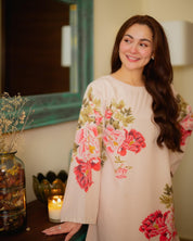 Floral Pink Designer Co-Ord Set – Digital Print Top & Plazzo