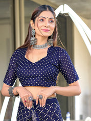 Royal Blue Victoria Ready To Wear Saree