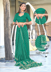 Sea Green Victoria Ready To Wear Saree