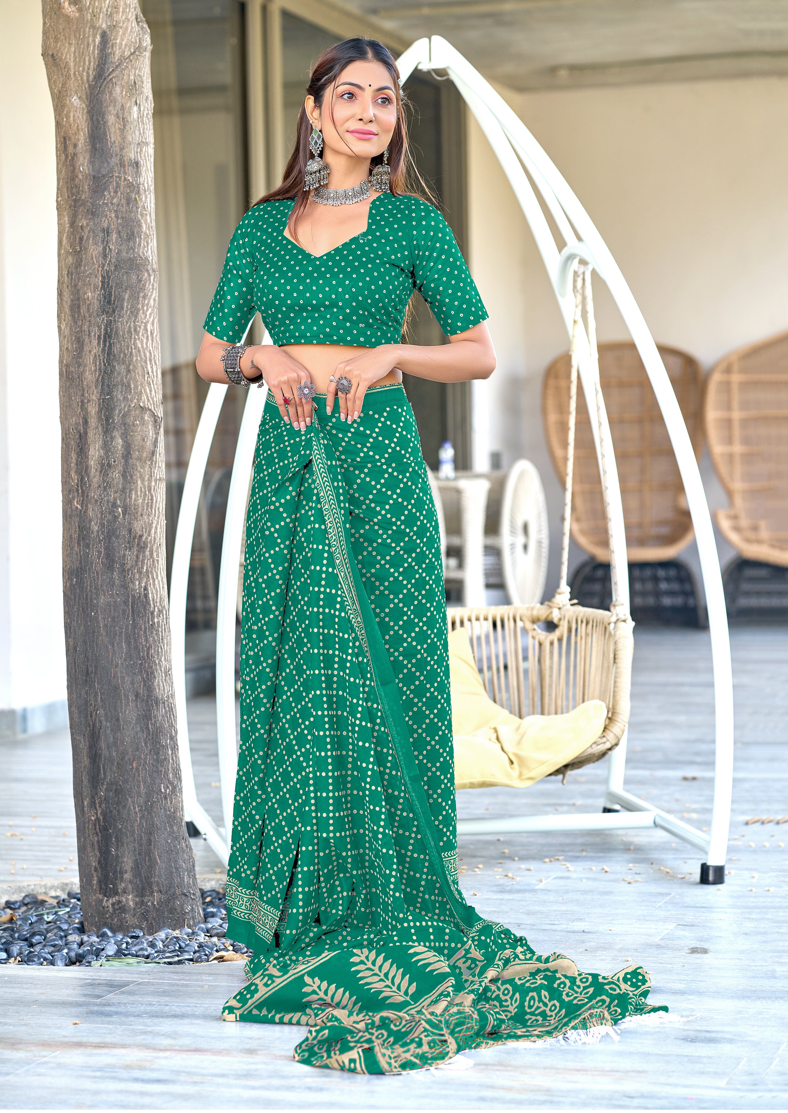 Sea Green Victoria Ready To Wear Saree