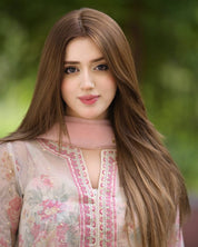 Premium Digital Printed Georgette Kurta Set with Farshi Plazzo & Net Dupatta