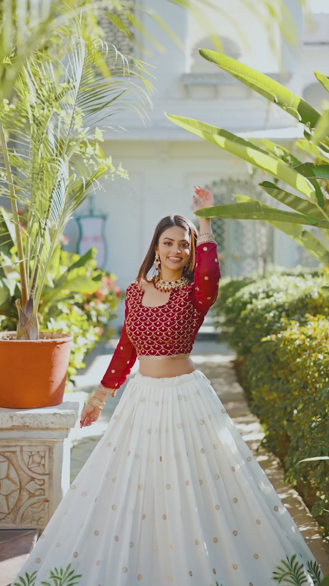 White Tussar Silk Lehenga Choli with Sequins And Thread Embroidery Work With Lace Touch Up